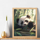 Natuyalo Panda Paint by Numbers Kit for Adults - Animal Paint by Number on Canvas Without Frame, DIY Acrylic Painting for Ideal Gift Home Wall Decor (16x20 Inch) Natuyalo