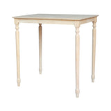 International Concepts Solid Wood Top Table with Turned Legs, Bar Height IC International Concepts