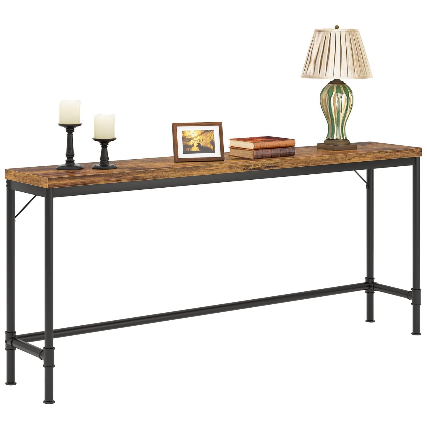 Tribesigns 70.9 Inch Rustic Industrial Console Table - Versatile Sofa & Entryway Table