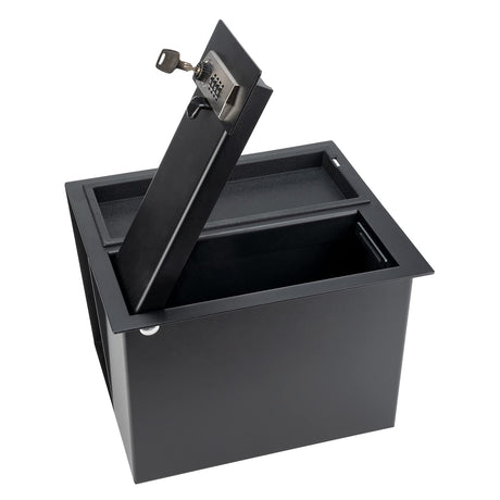 LEABON Center Console Safe Guns Storage Box Compatible with 2014-2022 Toyota Tundra 5.7L V8, with 4-Digit Combo Lock, 2 Keys, Organizer Coin Tray - 00016-34174 (classic) LEABON