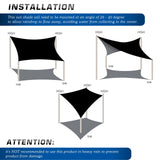 Waterproof Sun Shade Sail 12' x 14' Rectangle UV Block Sunshade,Heavy Duty Permeable 185GSM Backyard Shade for Backyard Yard Deck Patio Garden Outdoor Activities and Facility-Gray (Gray, 12 X 14 FT) LadyRosian