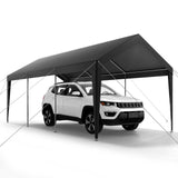 VEVOR Carport, 10 x 20 FT Outdoor Car Canopy, Potable Carport, Heavy Duty Galvanized Car Shelter, UV-Resistant & Water-Resistant, All-Season Protection, Storage Shed for Car Boat Motorcycle Grey VEVOR