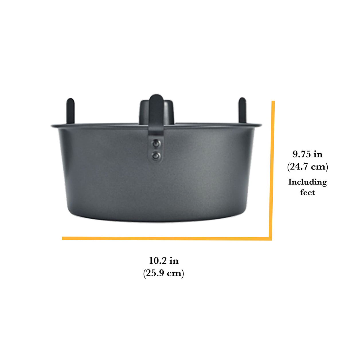 Chicago Metallic Professional 2-Piece 9.5-Inch Angel Food Cake Pan with Feet, 9.5 x 4 Chicago Metallic