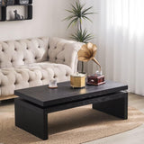 Modern Coffee Table, Black Wooden Coffee Table, Rectangle Cocktail Tea Table for Living Room, 47.6" L* 23.6" W * 16.3" H JIJIWANG