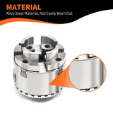 Aspaton 2.75 Inch 4 Jaw Self-Centering Lathe Chuck Set with 1-Inch x 8TPI Thread & Inner Hexagon Spanner Aspaton