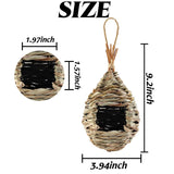 TIHOOD 4PCS 9.2 x 4 Inches Hand Woven Hummingbird House,Bird Hut and Hummingbird Houses Nest, Small Hanging Bird & Chickadee House for Finch & Canary in Outdoor TIHOOD