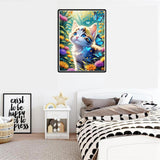 mrpwnle Cat Diamond Painting Kits for Adults-Cat Diamond Art Kits for Adults,5D Diamond Painting, DIY Full Drill Diamond Painting Flowers Gem Art and Crafts Kits 12x16inch mrpwnle