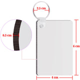 Duufin 150 Pieces Rectangle Sublimation Keychain Blanks Double Side Heat Transfer Blanks MDF Blank Board Key Rings Blanks for Sublimation DIY and Craft Duufin