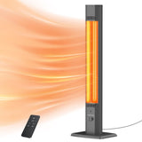 BIESQYA Outdoor Patio Heater with 9 Heat Levels,Space Heater for Garage Backyard Room Indoor,1500W Fast Electric Infrared Heater,9H Timers,Waterproof,Child Lock BIESQYA