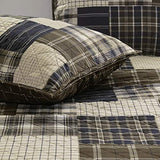 Madison Park Reversible Quilt Cabin Lifestyle Plaid Design - All Season, Breathable Coverlet Bedspread Bedding Set, Matching Shams, Timber Black/Brown Full/Queen(90"x90") 3 Piece Madison Park