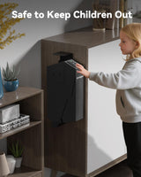 Biometric Gun safe for Handgun Drop Down Bedside Pistol Safe, Mounted Fingerprint Handgun Case for Nightstand, Under Desk, Bed movgul