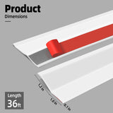 Ginchain Garage Door Seal Top and Sides Seal Strip, 36FT Garage Door Weather Stripping Replacement, Universal Weatherproofing Garage Door Seal Sealing Ginchain