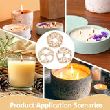 BENECREAT 6 Pcs 3 Styles Wooden Wick Centering Tool, 2.95 Inch Engraved Patterned Wick Holder, 1-Hole 2-Hole 3-Hole Candle Wick Stabilizer for Candle Making DIY BENECREAT