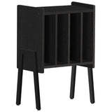 TUTOTAK Record Player Stand, Record Storage Table, End Table with Vinyl Holder Display Shelf, Side Table, Turntable Stand, Nightstand (Black) TUTOTAK