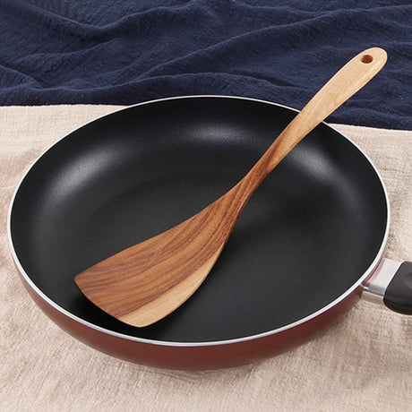 5 Pcs Best Wooden Spoons for Cooking Kitchen Utensils Set Non Stick Spoon Acacia Wood Utensil Cooking Spatula Turner Slotted Spoon Flat Wooden Spatula Set Mixing Cooking Spoons Kitchen Utensils Renawe