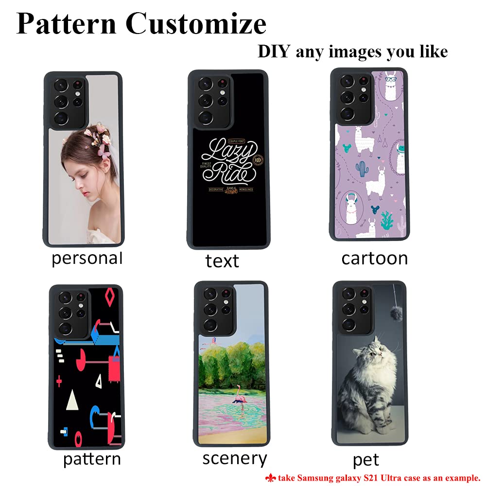 JUSTRY 5PCS Sublimation Blank Phone Case Bulk Covers Compatible with Samsung Galaxy S23 Ultra 5G, Easy to Sublimate DIY 2 in 1 2D Case Soft Rubber Printable Cover + Insert Glitter Wholesale Pack