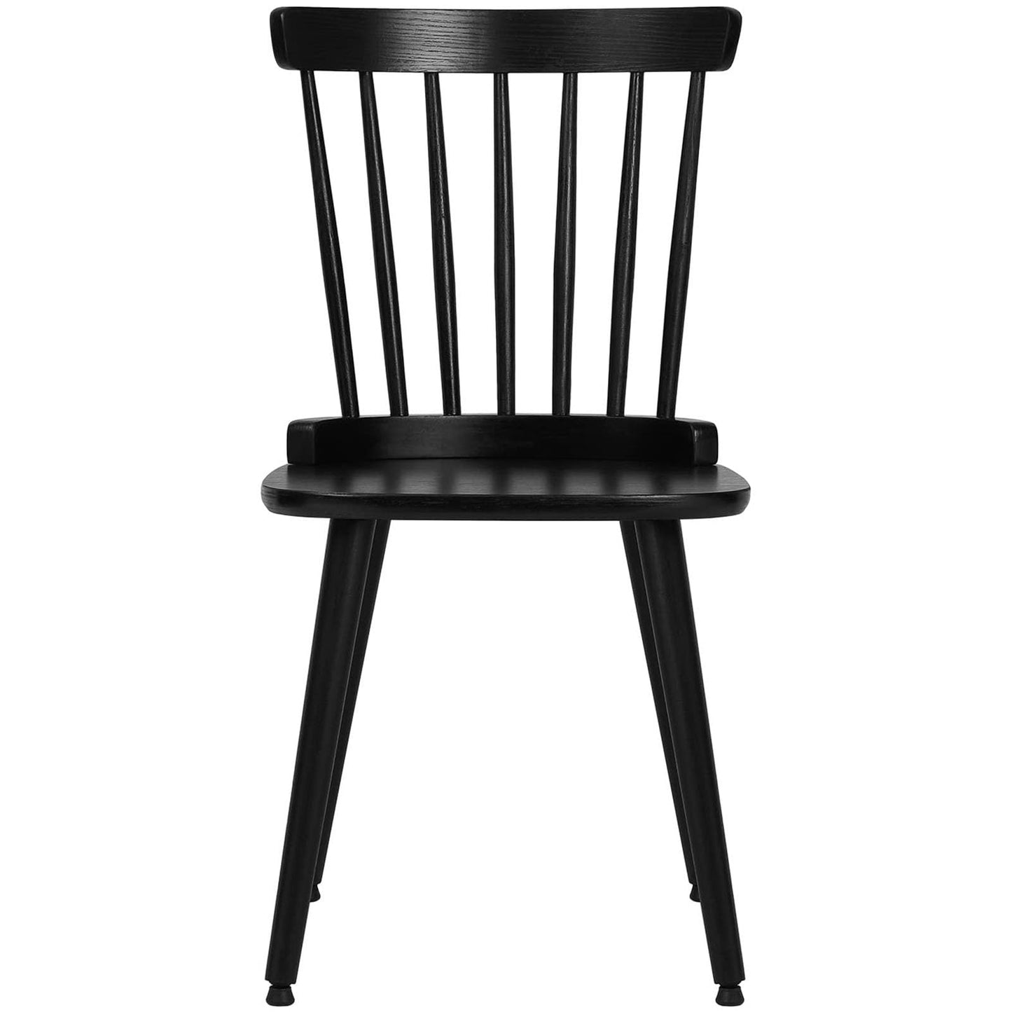 Bekrvio Black Windsor Chairs Set of 2, Farmhouse Spindle Back Wood Dining Chairs with Widen Seat, Modern Mid-Century Country Style, Solid Wooden Kitchen Side Chairs for Living Room Restaurant - WoodArtSupply