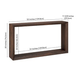 Henn&Hart 55" Wide Rectangular Console Table in Alder Brown, for Home, Living Room, Bedroom, Entertainment Room, Office Henn&Hart