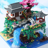 Yushinv Cherry Blossom Tree Building Set with Gift Box, Original Music Cherry Blossom Tree House(Type :Symphony), Japanese Sakura Tree House Lights Building Kit3320 Pcs, Cherry Bonsai Building Set.