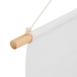 SOUJAP 6 Pcs Blank Canvas Banners, 13 x 13.7 Inch Pin Wall Display Banners with Wooden Dowel and rope, White Canvas Banners Flags for Decorating, DIY SOUJAP