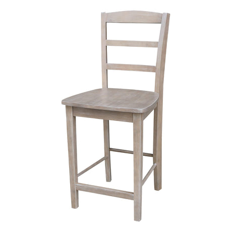 International Concepts Madrid Counterheight Stool, Washed Gray Taupe, 24" Seat Height IC International Concepts