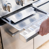 Spire 5-Burner Built-in Propane Gas Stone Island Grill w/Rear Burner, 63,000BTUs, 758 sq.in. Cooking Area, Convertible to Natural Gas, Pullout Trash Bin, 2 Halogen Light - 860-0032 Spire