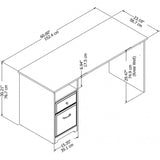 Bush Furniture Cabot 60W Computer Desk with Drawers, Espresso Oak (WC31860-03) Bush Business Furniture
