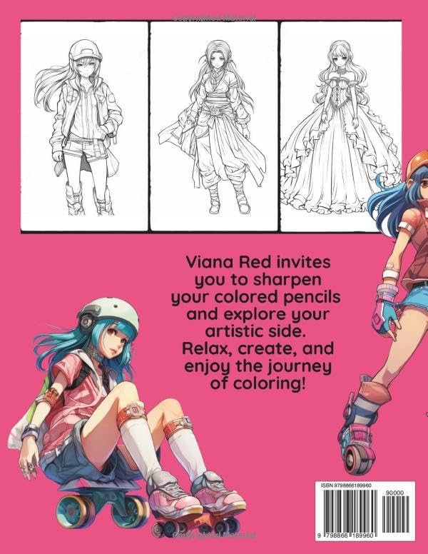 Anime Fashion Coloring Book for Teens: stylish, trendy and ageless looks to bring to life Lindesa