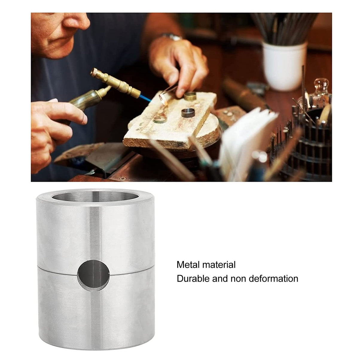 Casting Sandbox Melting Pot, Aluminum Alloy DIY Small Jewelry Sand Casting Mold Melting Pot Jewelry Casting Melting Tool for DIY Metal Jewelry Makers And Jewelry Repairing Pissente