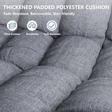 SWITTE Double Egg Swing Chair with Stand, Outdoor Patio 2 Person Hanging Wicker Hammock Chairs with Cushion for Indoor Bedroom, Lawn, Garden-Dark Grey SWITTE