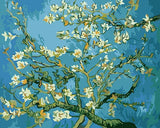 YEESAM ART Paint by Numbers for Adults, Almond Blossom by Van Gogh Flowers 16x20 Inch Linen Canvas Acrylic DIY Number Painting Kits Wall Art Decor Gifts (Without Frame) YEESAM ART