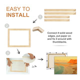 EVNEED 2 Pack DIY Canvas Stretcher Bars 16x20 Inch Canvas Frame - Easy to Assemble,Gallery Wrap Oil Frame Kits Canvas Wood Stretcher Bars for Oil Paintings, Prints, Paint by Numbers & Posters EVNEED
