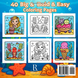 Ocean Coloring Book – Bold & Easy Sweet Treats: A fun and relaxing under the sea coloring book for adults, teens, and kids – featuring cute kawaii sea ... Book Series for Cake Lovers & Creatives) WoodArtSupply