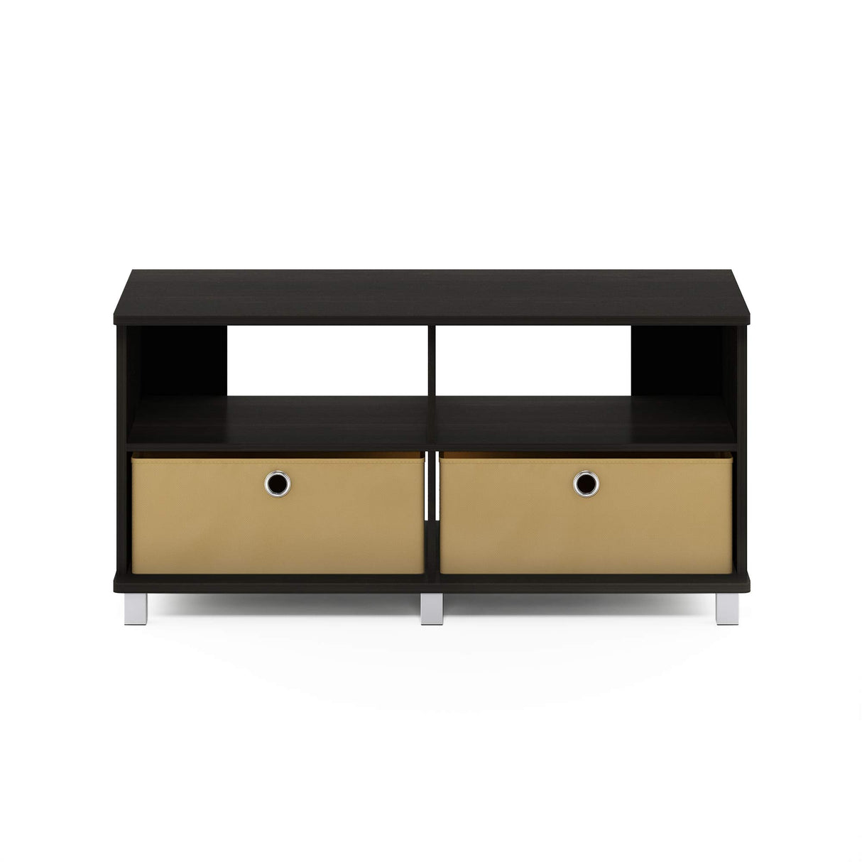 Furinno Andrey Entertainment Center with Bin Drawers, Dark Espresso Furinno