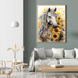 bleihum Horse Diamond Art Kits for Adults- 5D Diamond Painting Kits Horse, Horse Gem Painting Arts Crafts for Adults Home Wall Decor (12x16 Inch) bleihum