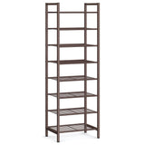 SONGMICS Narrow Shoe Rack - Sturdy 8 Tier Metal Tall Shoe Rack Shelf, Slim Shoe Storage Organizer for Closet Entryway Small Spaces, Bronze SONGMICS