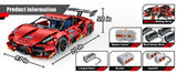 OWNONE 1 Remote Control Super Car Building Kits, 1835PCS Technique Plated Race Car Building Set for Adults Men Teens - with 5 Fast Motors, Electric Height Adjustment & Drift Spin Wheels OWNONE 1