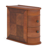 Tribesigns End Table, Sofa Side Table with Storage No Assembly Required, Slim Nightstand with 2 Drawers, Vintage Wood Chairside Bedside Narrow Accent Tables for Living Room Bedroom Couch Office, Brown Tribesigns