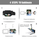 WindMage 12 Pack 4inch Sublimation Wind Spinner Blanks 3D Aluminum Metal Wind Sculpture Kinetic Spinners for Yard Garden Indoor Art Sublimation Christmas Ornament Hanging Decoration (Photo Frame) WindMage