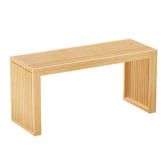 APRTAT Bamboo Dining Bench Indoor Long Bench Entryway Shoe Rack Bench,Outdoor Modern Wood Benches 35 Inch Bamboo Bench for Living Room Hallway Bedroom Bathroom Nature Long