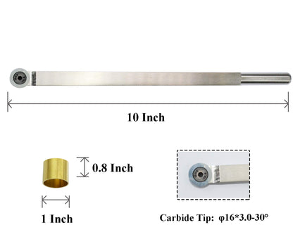 Carbide Tipped Woodturning Tool R16 Carbide Wood Lathe Tool Finisher Made of Stainless Steel with 16 mm Round Carbide Cutter and T20 Star Tip Wrench - WoodArtSupply