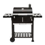 Royal Gourmet CD1824EN 24-Inch Movable Charcoal Grill with Foldable Side Tables, Outdoor Barbecue Grill with 490 Sq. In. Cooking Area for Outdoor Picnic and Camping Grilling, Black Royal Gourmet
