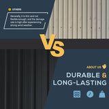 AECOJOY 12' x 12' Outdoor Storage Shed, Dark Grey Large Metal Sheds & Outdoor Storage Clearance Steel Yard Shed with Lockable Doors, Utility and Tool Storage Garden Shed for Backyard AECOJOY