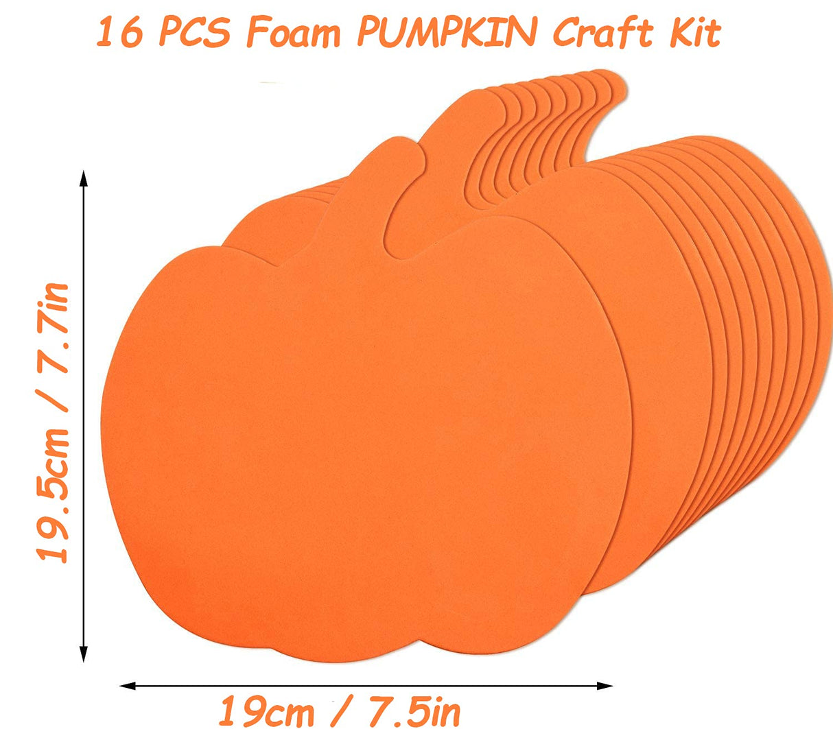 32 PCS Halloween Foam Pumpkin Craft Kit and Pumpkin Stickers for Halloween Kids DIY Craft Party Trick or Treat Party Favors Decorations (Cute Pumpkin) Taocco
