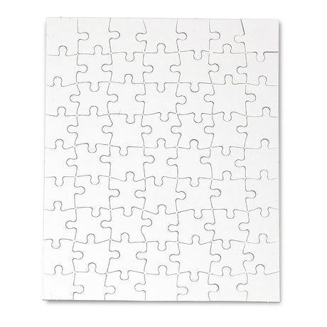 Hygloss Puzzles DIY Party Invite - Blank Puzzle for Decorating - Art Activity - Use as Party Favors - White, Sturdy – 8.5 x 11 Inches, 63 Pieces - Comes with Envelopes - 4 Qty Hygloss