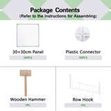 C&AHOME Cube Storage Organizer, 16-Cube Shelves Units, Plastic Storage Cubes, DIY Closet Organizer, Modular Closet Storage Shelves Ideal for Home, Bedroom, 48.4" L × 12.4" W × 48.4" H Milky UPCS16M C&AHOME