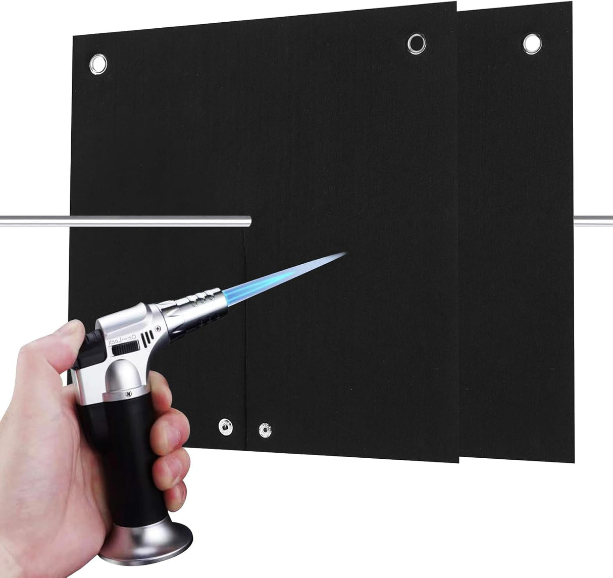 2 Packs Welding Blanket Fireproof, Opening Shape Welding Mat, Heat Resistant Solder Blanket Up To 1800°F, Flame Retardant Carbon Felt Heat Shield Mat for Solder Plumbers HVAC Torch Protector HEHIPLE