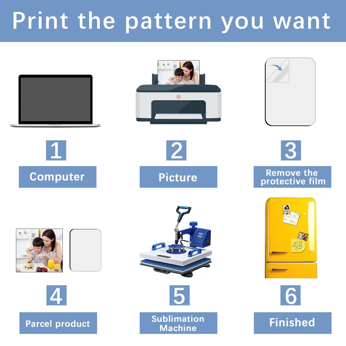 80PCS Sublimation Magnet Blanks Bulk 5.5x7.5 CM Rectangle, 40 Pcs Sublimation Blanks Produnts and 40Pcs Soft Magnetic Personalized Sublimation Refrigerator Fridge Magnets Blank Set for DIY Craft LaiHiulaan