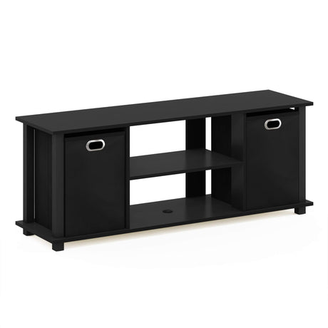 Furinno Econ Entertainment Center, Black/Black Furinno