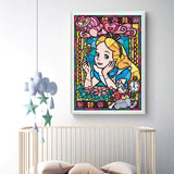 DIY 5D Diamond Painting Kit for Adult Kids,Princess Round Full Drill Embroidery Cross Stitch Picture Supplies Gem Arts Craft for Home Wall Decor Paint 11.8x15.7 inch MEGZIHXN